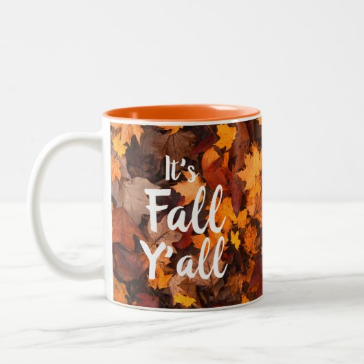 Tasse 2 Couleurs Feuille d'automne "c'est automne vous " (Gauche)