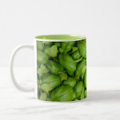 Tasse 2 Couleurs Feuille de basilic vert (Gauche)