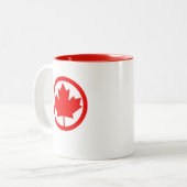 Tasse 2 Couleurs Feuille d'érable du Canada (Devant gauche)
