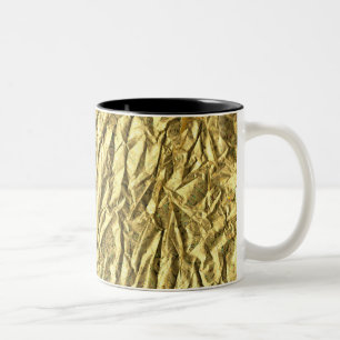 Tasse 2 Couleurs Feuille d'or brillante