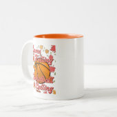 Tasse 2 Couleurs Feuille Falling Basket Calling Retro Fall (Devant gauche)
