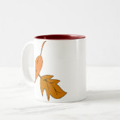 Tasse 2 Couleurs Feuille orange (Devant gauche)
