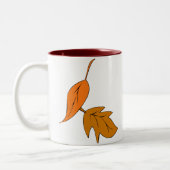 Tasse 2 Couleurs Feuille orange (Gauche)