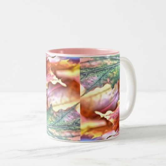 Tasse 2 Couleurs Feuilles (Devant droit)