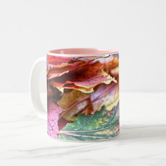 Tasse 2 Couleurs Feuilles (Devant gauche)
