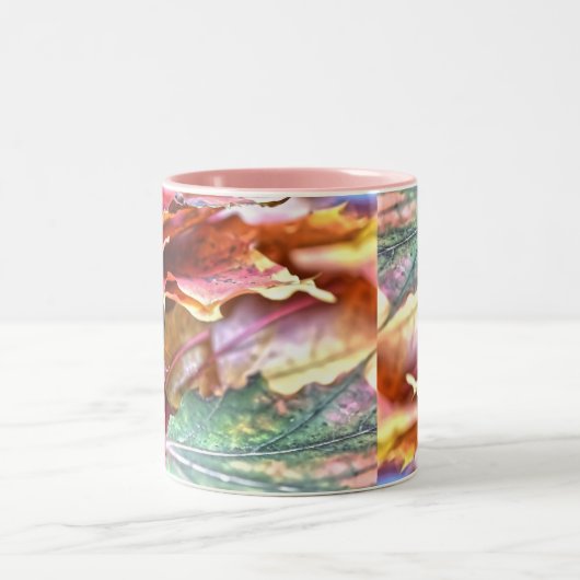 Tasse 2 Couleurs Feuilles (Centre)
