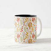 Tasse 2 Couleurs Feuilles automnales (Devant droit)