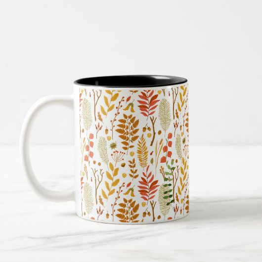Tasse 2 Couleurs Feuilles automnales (Gauche)