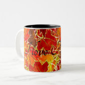 Tasse 2 Couleurs Feuilles automnales/automnales (Devant gauche)