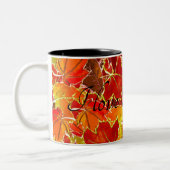 Tasse 2 Couleurs Feuilles automnales/automnales (Gauche)