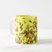 Tasse 2 Couleurs FEUILLES D'AUTOMNE, Jaune (Devant gauche)