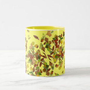 Tasse 2 Couleurs FEUILLES D'AUTOMNE, Jaune