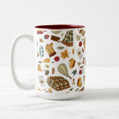 Tasse 2 Couleurs Feuilles d'automne uniques Citrouilles d'automne (Gauche)