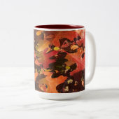 Tasse 2 Couleurs Feuilles de chêne rouge, Wisconsin (Devant droit)