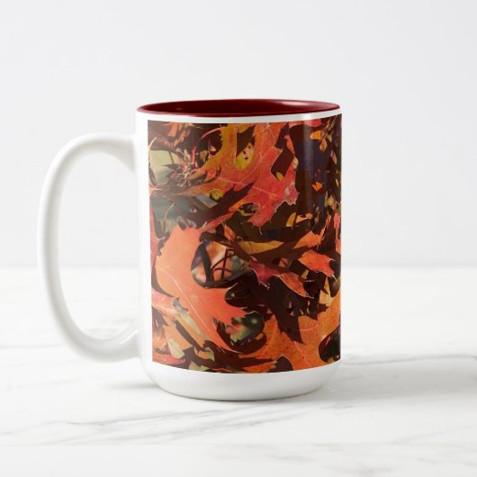 Tasse 2 Couleurs Feuilles de chêne rouge, Wisconsin (Gauche)