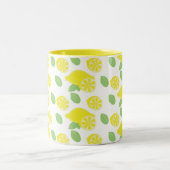 Tasse 2 Couleurs Feuilles de citron moderne jaune (Centre)