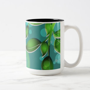 Tasse 2 Couleurs Feuilles de jardin frais