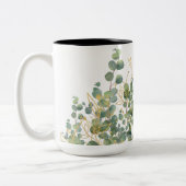 Tasse 2 Couleurs Feuilles D'Eucalyptus Botanique Or Et Vert (Gauche)