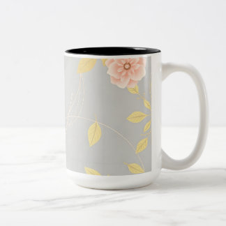 Tasse 2 Couleurs Feuilles d'or à l'Art Déco Floral