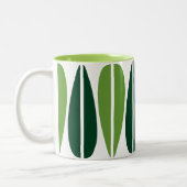 Tasse 2 Couleurs Feuilles rétro - Vert Avocado et Vert foncé (Gauche)