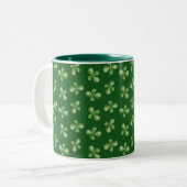 Tasse 2 Couleurs Feuilles succulents et verts modernes (Devant gauche)