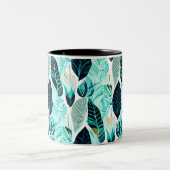 Tasse 2 Couleurs Feuilles vertes (Centre)