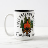 Tasse 2 Couleurs Feux, amis, Boissons Équipe de camping (Gauche)