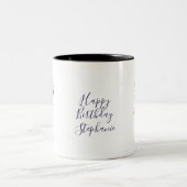 Tasse 2 Couleurs Février Mois de naissance Violet Fleur Anniversair (Centre)