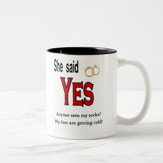 Tasse 2 Couleurs Fiançailles (Droit)