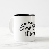 Tasse 2 Couleurs Fiançailles de mariage (Devant gauche)