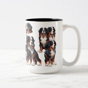 Tasse 2 Couleurs Fiche de caractère illustrée du chien de montagne 