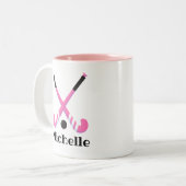 Tasse 2 Couleurs Field Hockey Coach or Player (Devant gauche)