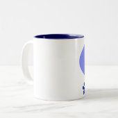 Tasse 2 Couleurs Fier Borzoi Papa (Devant gauche)