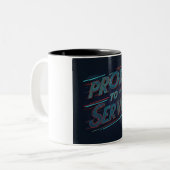 Tasse 2 Couleurs Fier de servir (Devant gauche)