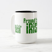 Tasse 2 Couleurs Fier d'être irlandais (Devant gauche)