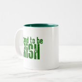 Tasse 2 Couleurs Fier d'être irlandais (Devant gauche)