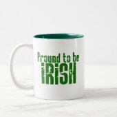 Tasse 2 Couleurs Fier d'être irlandais (Gauche)