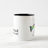 Tasse 2 Couleurs Fier d'être moi Queer Pride super héros (Centre)