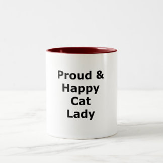 Tasse 2 Couleurs Fier et heureux chat dame