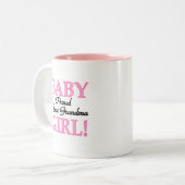 Tasse 2 Couleurs Fier Grand Grand-mère Baby Girl Tshirts et cadeaux (Devant gauche)