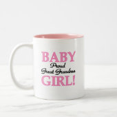 Tasse 2 Couleurs Fier Grand Grand-mère Baby Girl Tshirts et cadeaux (Gauche)