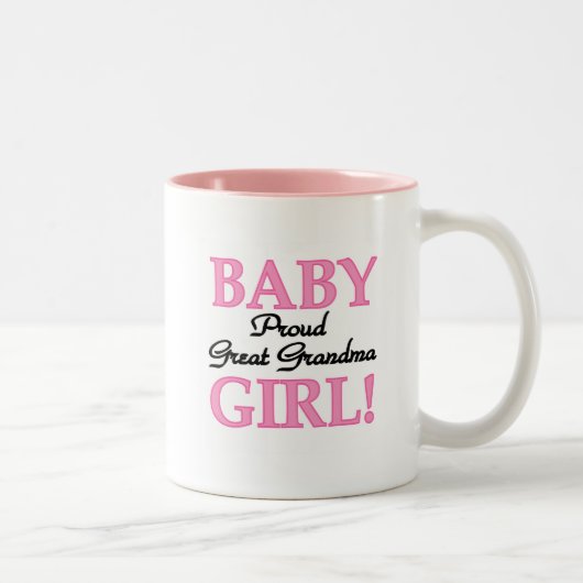 Tasse 2 Couleurs Fier Grand Grand-mère Baby Girl Tshirts et cadeaux (Droit)