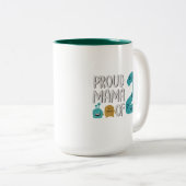 Tasse 2 Couleurs Fier maman de deux (Devant droit)