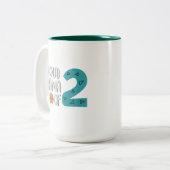 Tasse 2 Couleurs Fier maman de deux (Devant gauche)