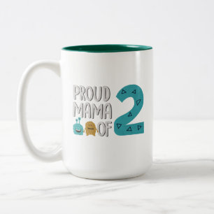 Tasse 2 Couleurs Fier maman de deux