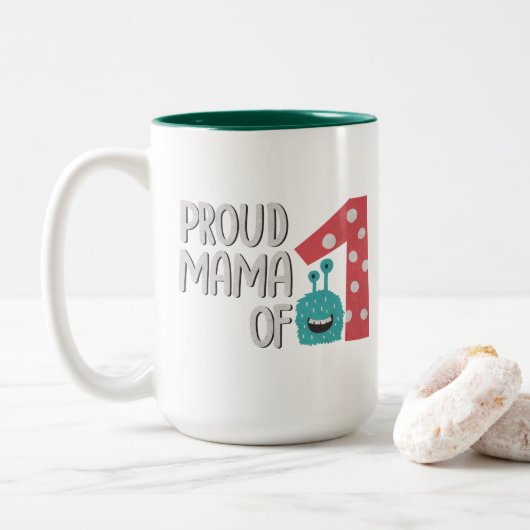 Tasse 2 Couleurs Fier maman d'un (Avec donut)
