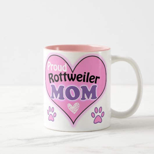 Tasse 2 Couleurs Fier Rottweiler Maman (Droit)