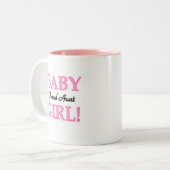 Tasse 2 Couleurs Fier Tante Bébé Fille T-shirts et cadeaux (Devant gauche)