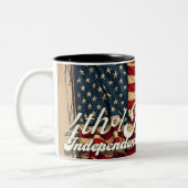 Tasse 2 Couleurs Fière âme du 4 juillet (Gauche)