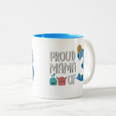 Tasse 2 Couleurs Fière maman des trois (Devant droit)